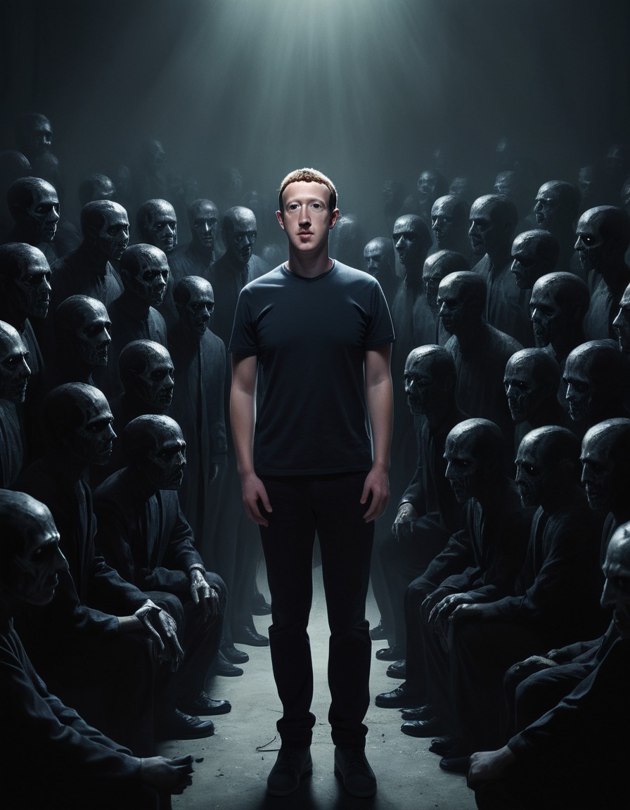 mark zuckerberg, sinister, shadowy, figures