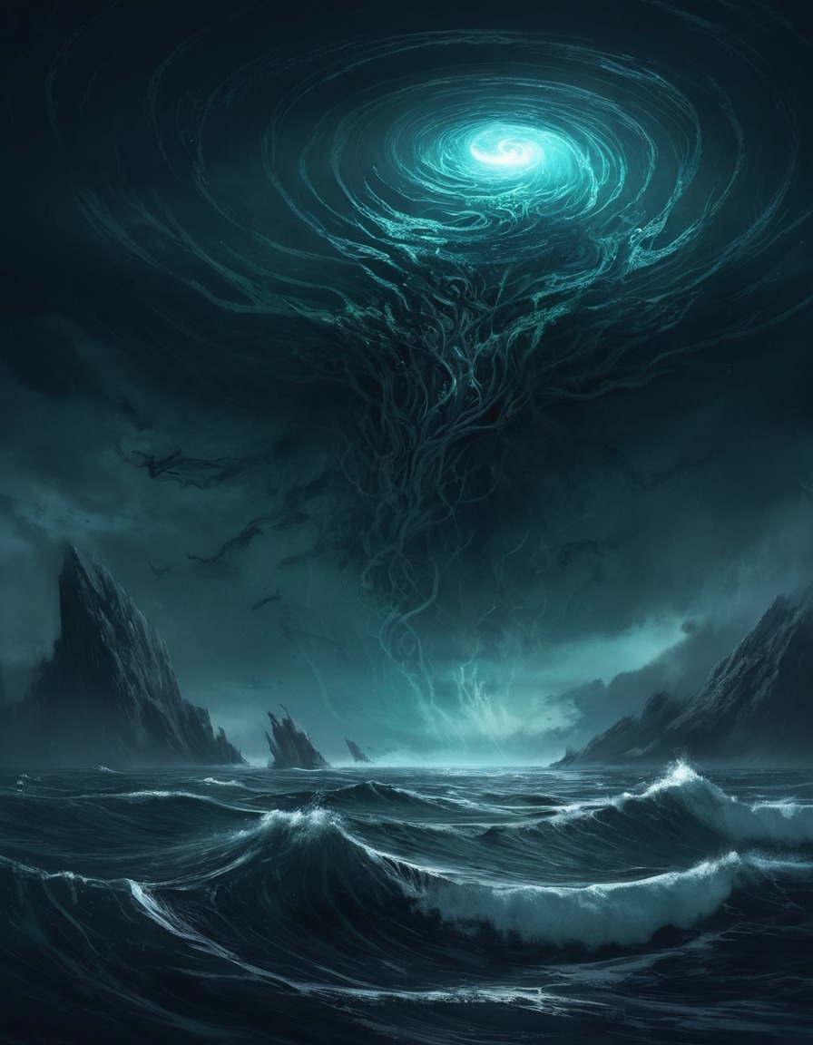 dark, eldritch, horror, ocean, nightmarish, lovecraft, howard lovecraft