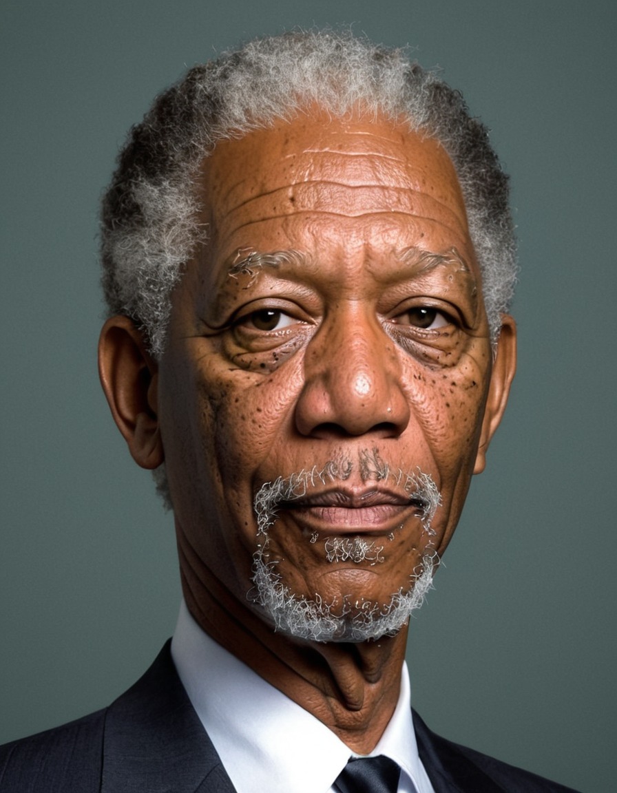 morgan freeman, portrait, painting, celebrity, art, actor