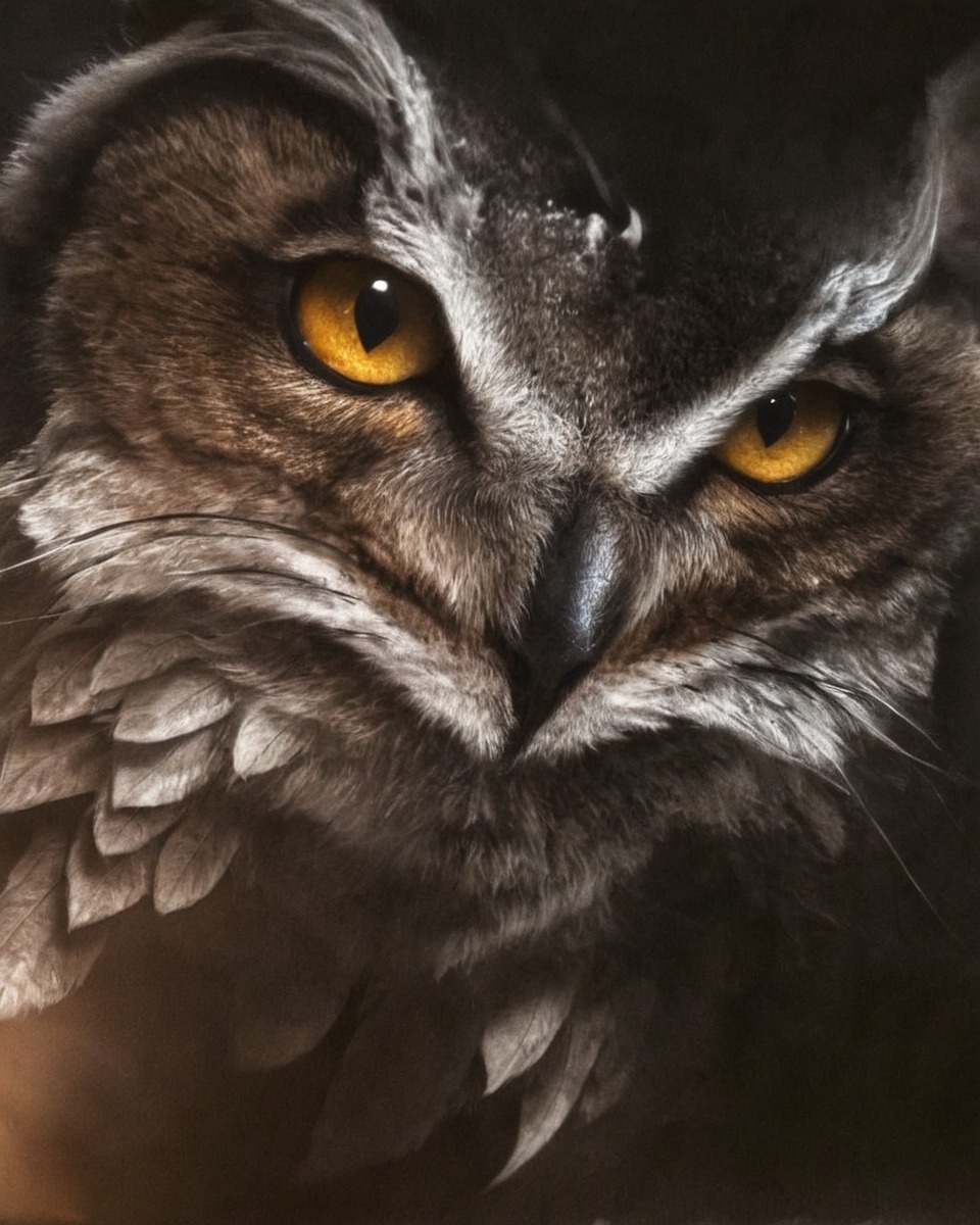 animal, owl, traditionalart, bird, wildlife, animalart, portrait, greathornedowl, oilpainting