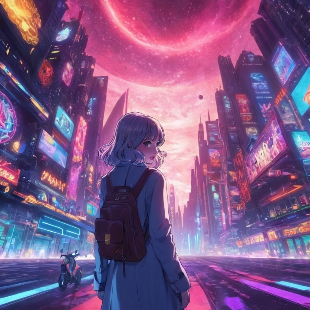 digitalart, digitalpainting, wallpaper, cityscape, dreamup, animegirl, surreal, characterdesign, originalcharacter, cyberpunk, animedrawing, ai_art