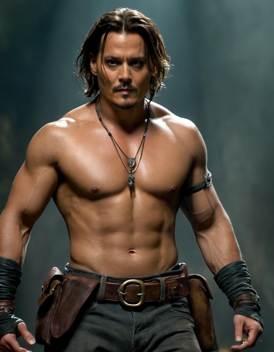 johnny depp, muscular fitness, fitness training, action roles, hollywood actor, celebrity, workout routine