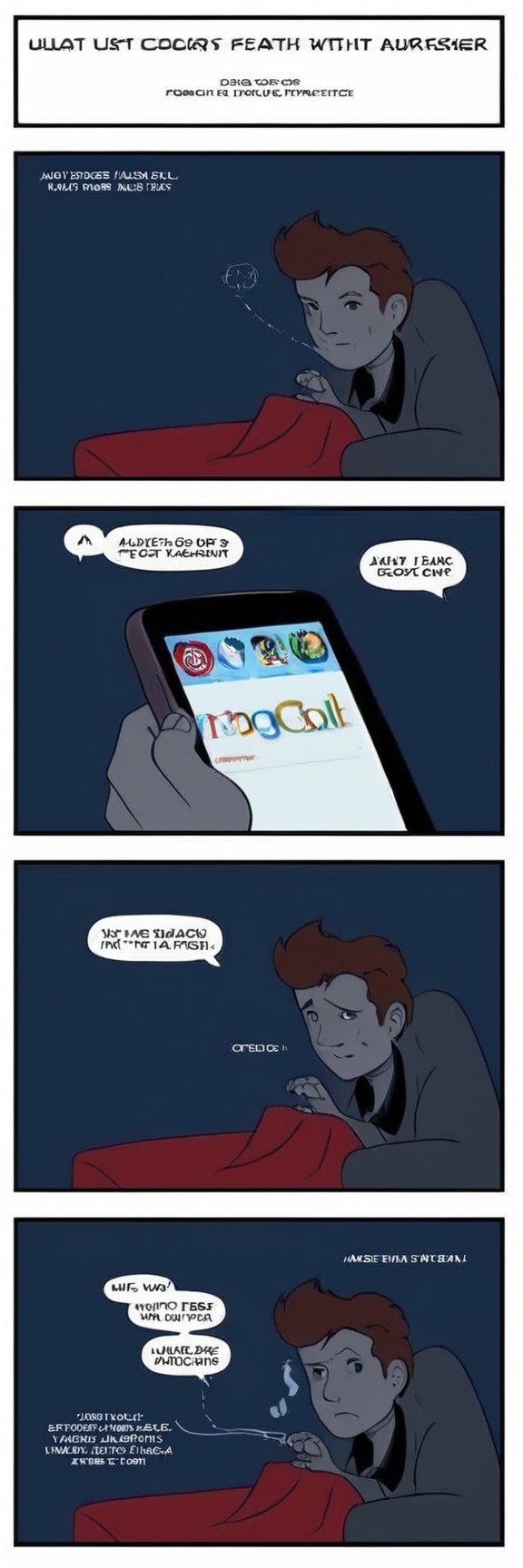 comic, webcomic, digitalart, originalcharacter, night, phone, shiro, surprise, bootlegcookie