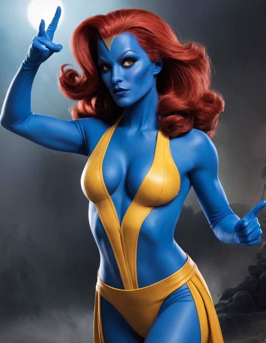 fun, mystique (x-men), caricature, comedy, marvel comics