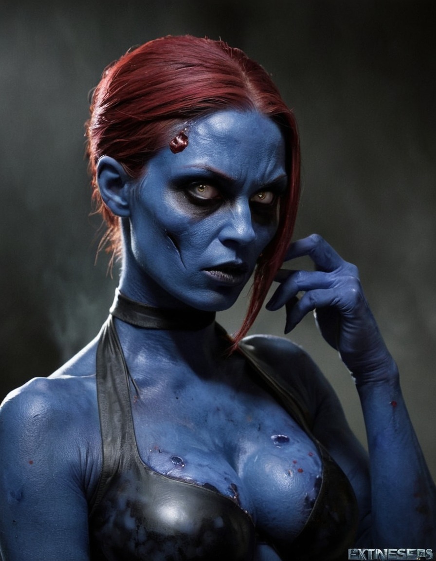 zombie, mystique (x-men), marvel comics, undead, transformation, supernatural, mutation