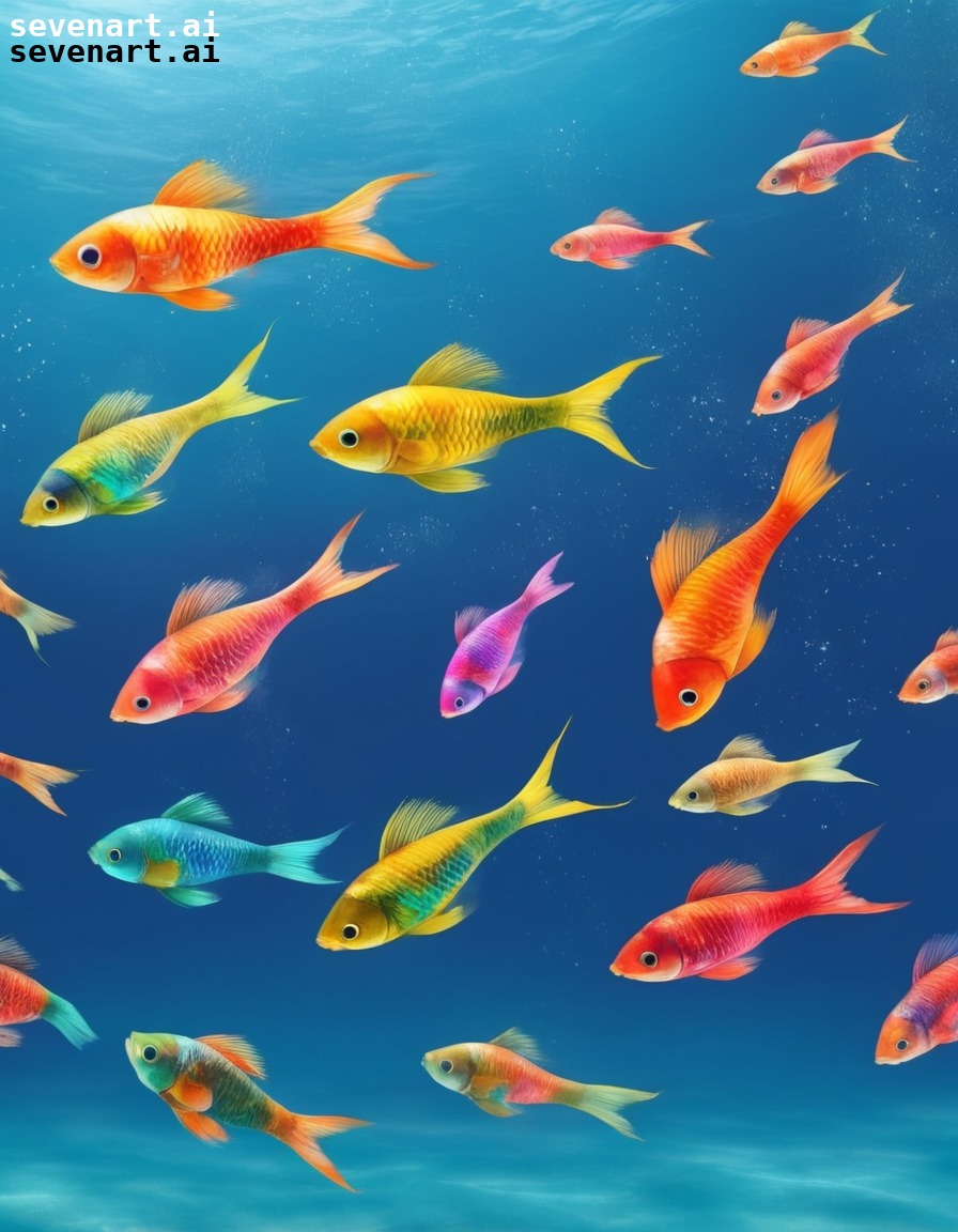 marine life, underwater, school of fish, colorful, serene