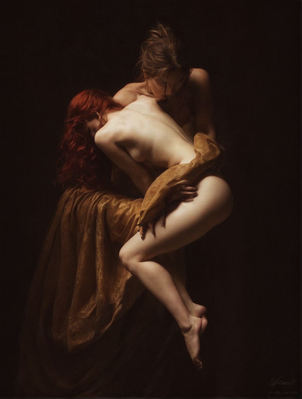 roberto ferri, oil on canvas, painting, art, artwork, dark art