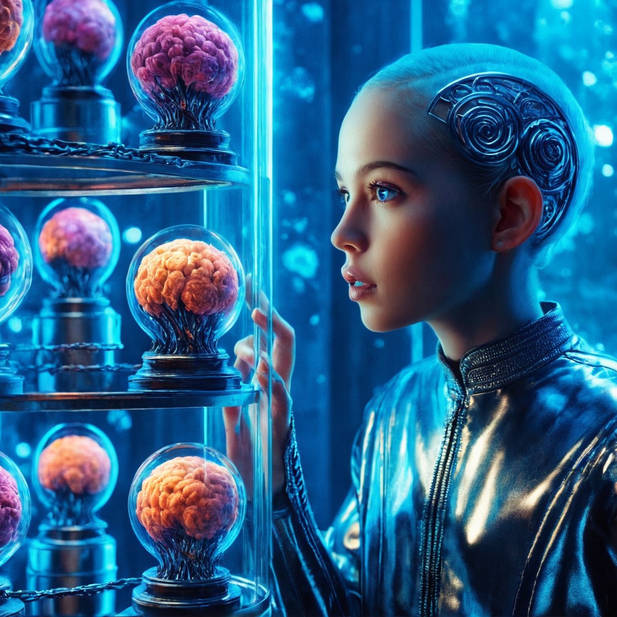 scifi, cyborg, bald, boy, cerebral, coolcolor, implant, maturecontent, contentwarning, artificialbrain, cyberneticeye, visiblebrain