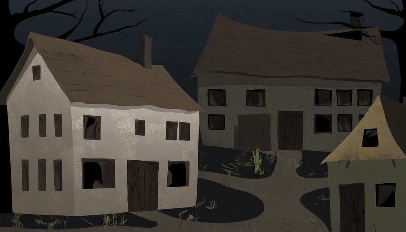 horror, abandoned, abandonedplaces, desolate, ghosttown, inkscape, vector