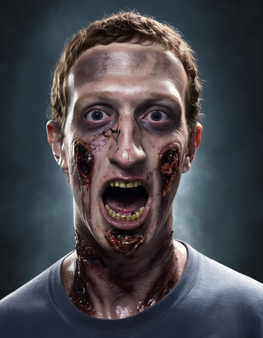 mark zuckerberg, zombie, undead, horror, social media, halloween, celebrities