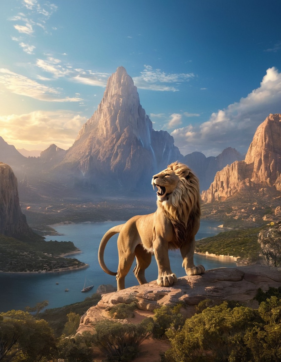 mythical creature, chimera, greek mythology, majestic, landscape