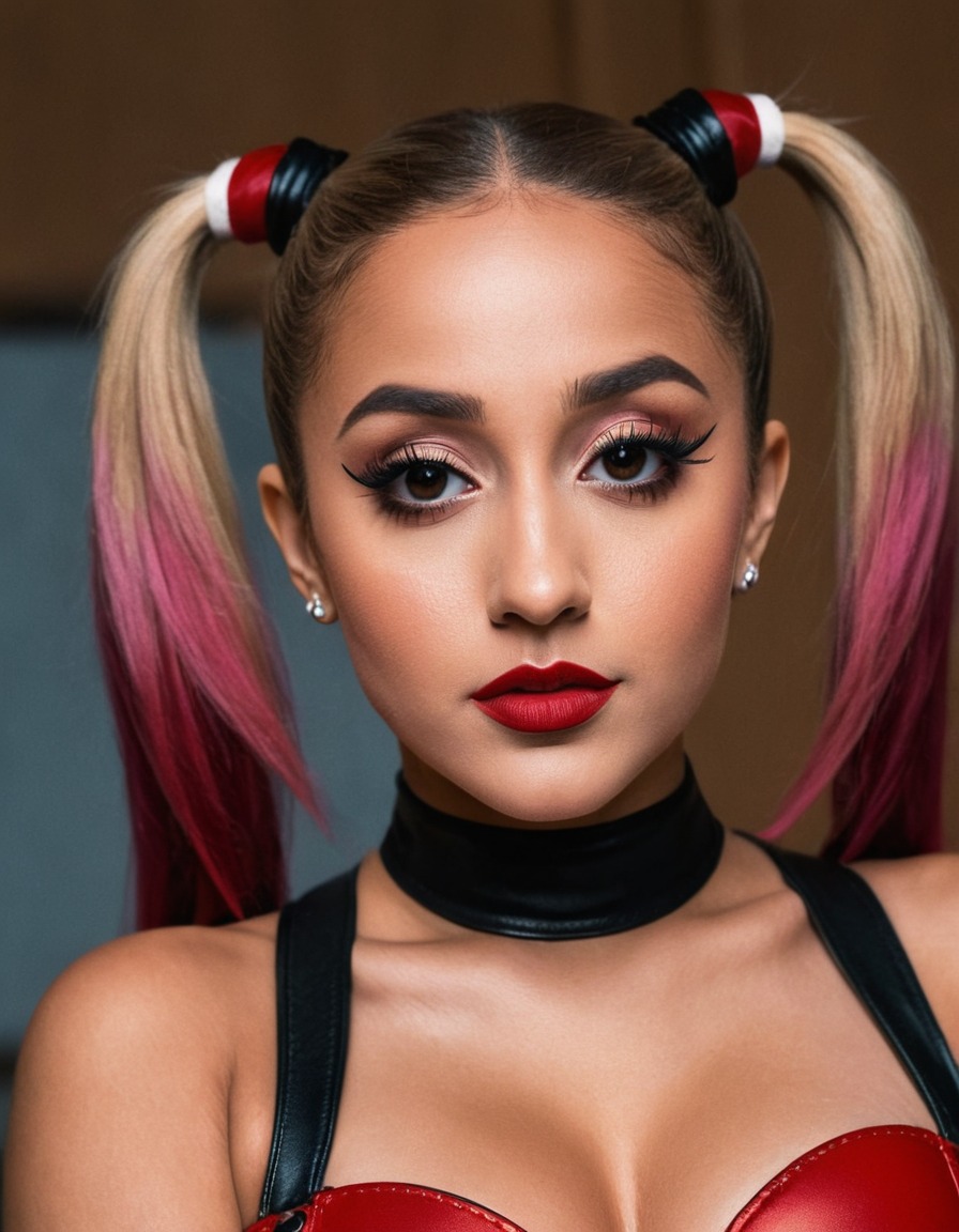 harley quinn, ariana grande, dc comics, actress, singer, costume, cosplay