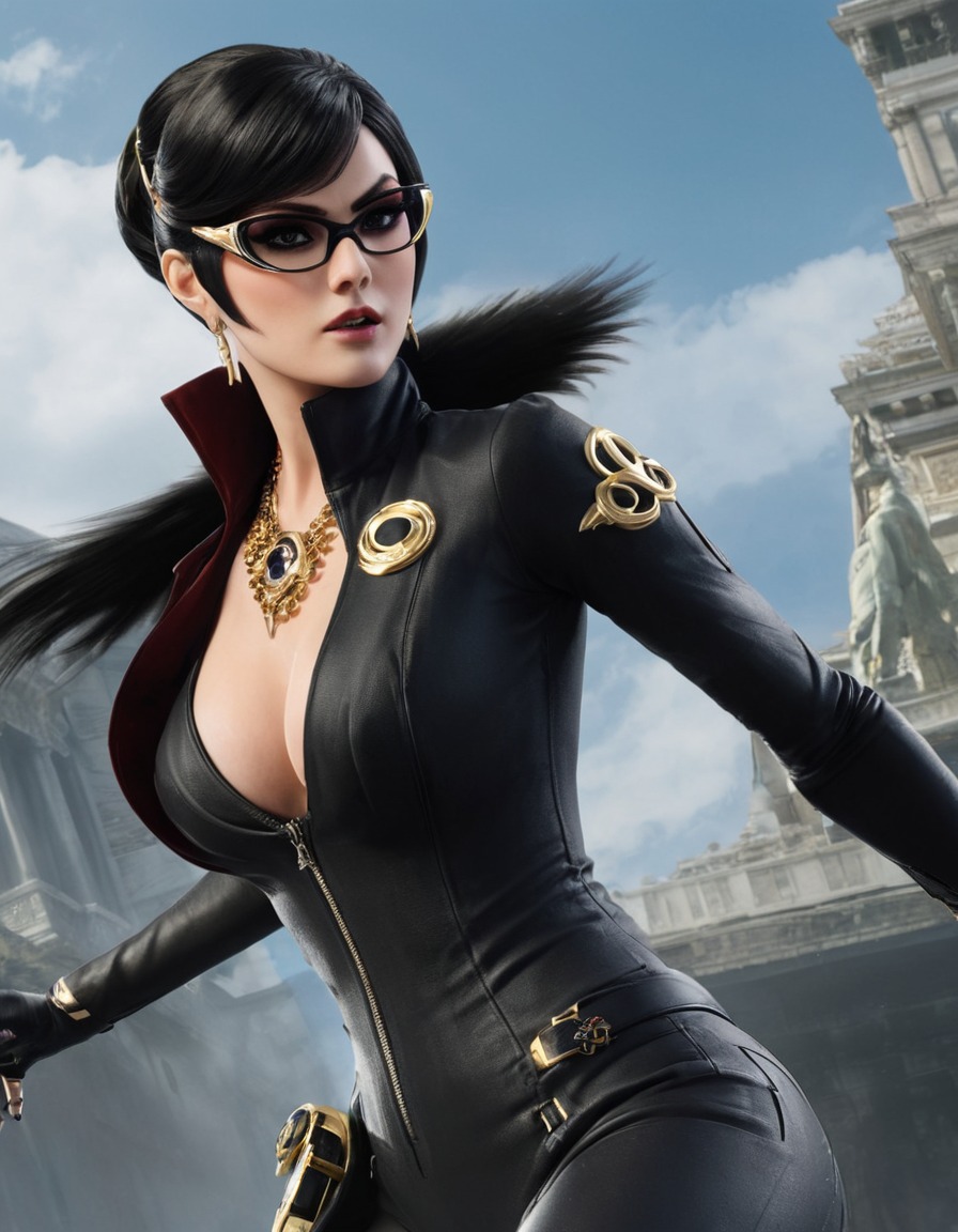 bayonetta, video game, character, action, pose, games, girls from games