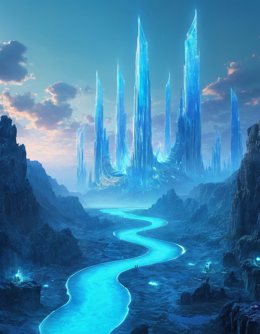 digitalart, fantasyart, digitalpainting, conceptart, magic, scifi, wallpaper, sky, architecture, epic, cyan