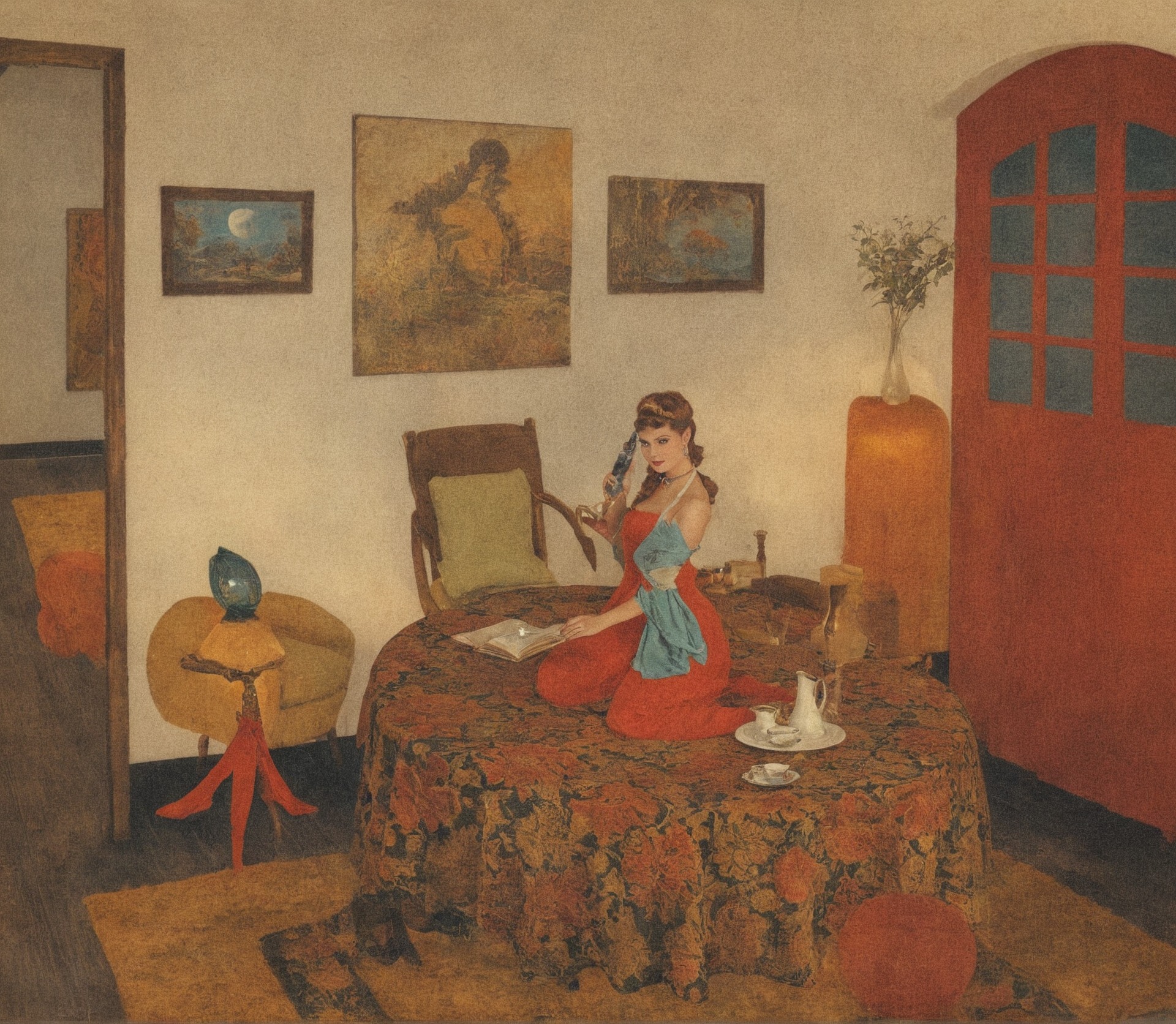 art, painting, fine art, paintings of interiors, paintings of domestic interiors, art history, léon de smet, the painted room art blog, artwork, art appreciation, oil painting, belgian artist, artist's home, art blogs on tumblr, art lovers on tumblr, impressionism