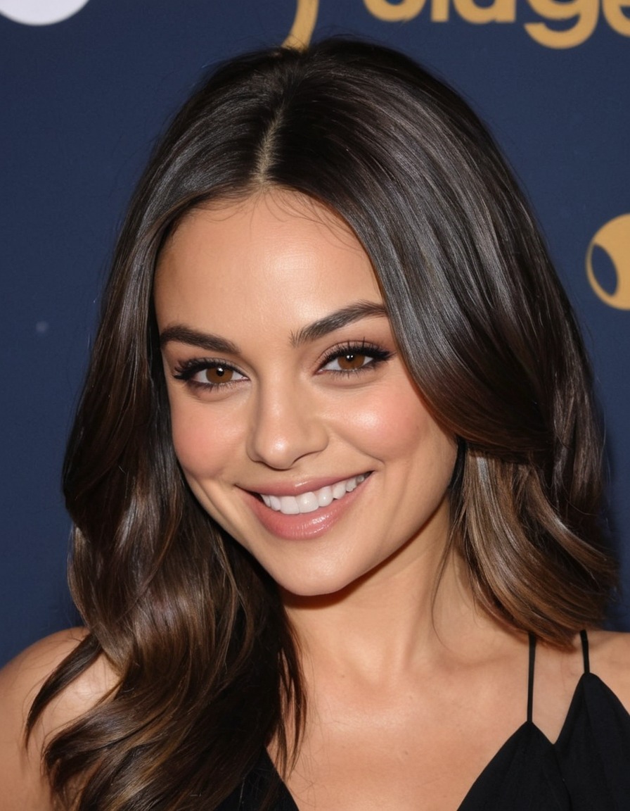 mila kunis, smiling, bold, celebrity, actress