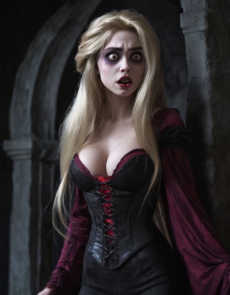 vampire, rapunzel (tangled), fairy tale, disney, dark fantasy, character transformation, crossover