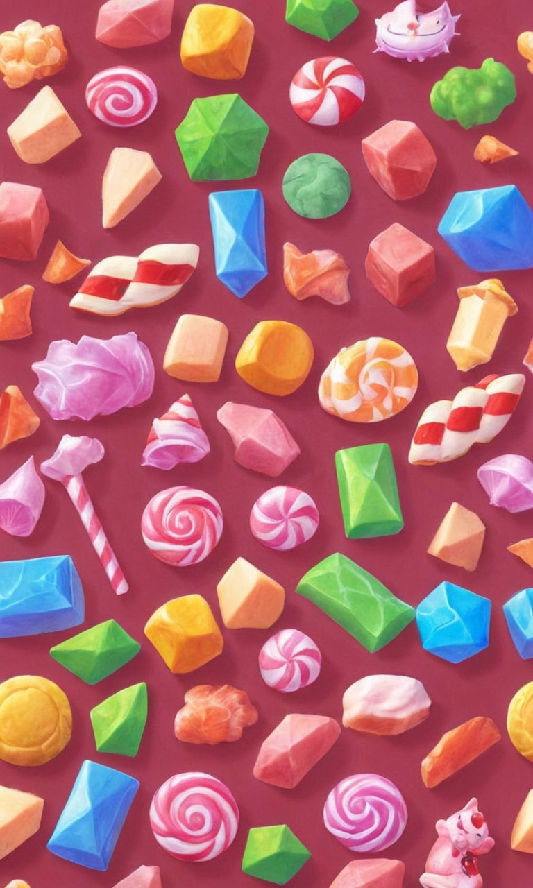 wallpaper, candy, pixelated, sweets