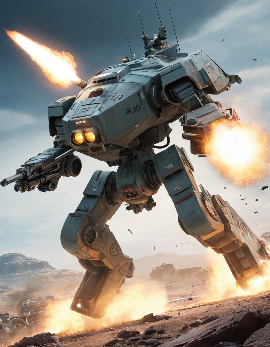 ed-209, battle, weapons, firepower, combat, futuristic, robots, games, movies