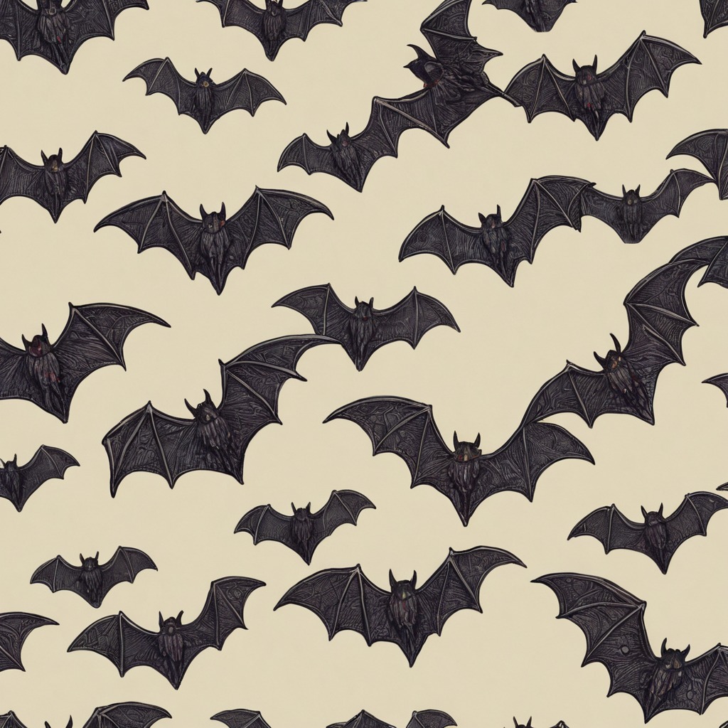 bat, dreamup, digitalart, wallpaper, gothic, horror, vintage, spooky, battybat, ai_art, battybats