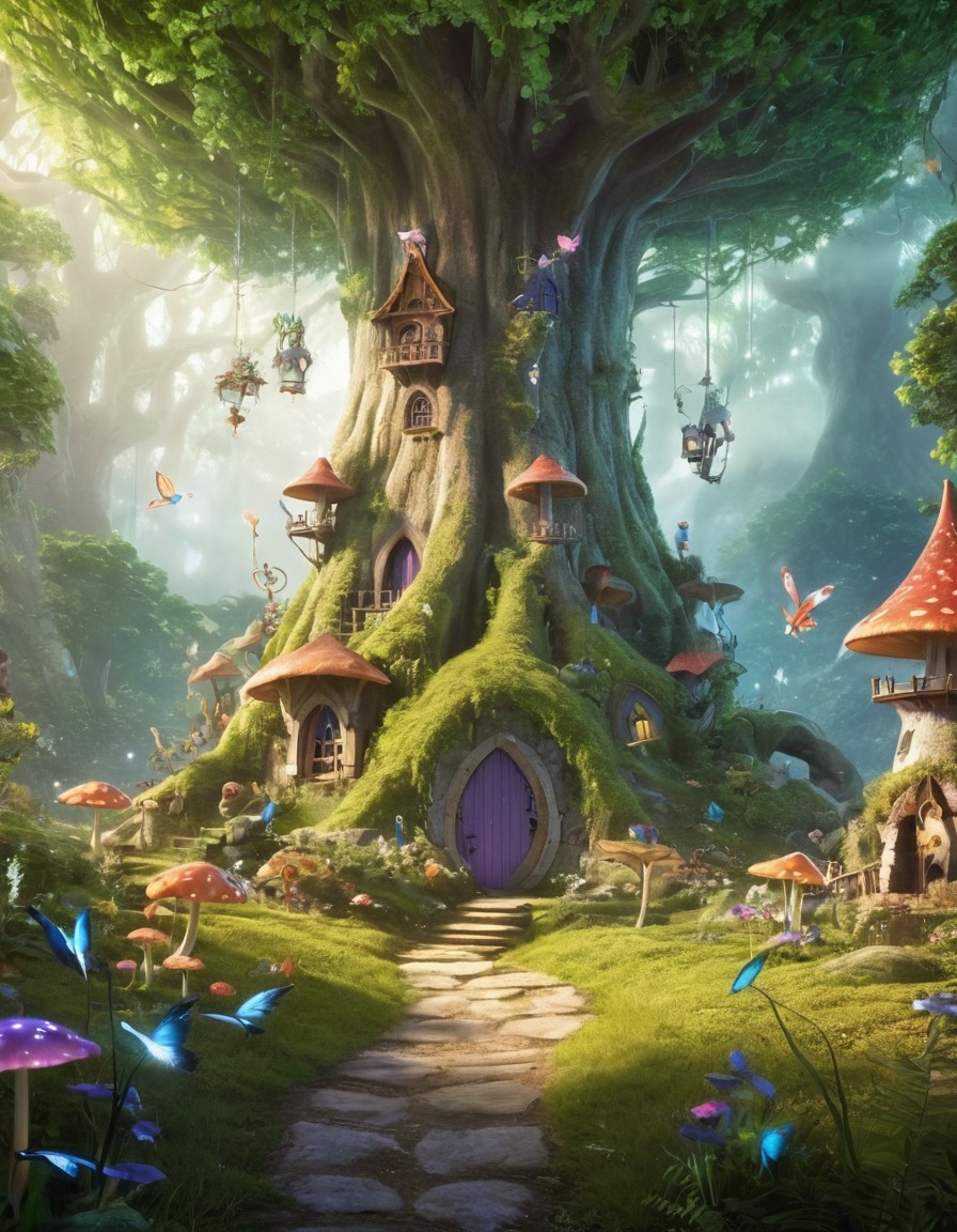 fantasy, mystical, forest, fairies, talking animals, fantastic