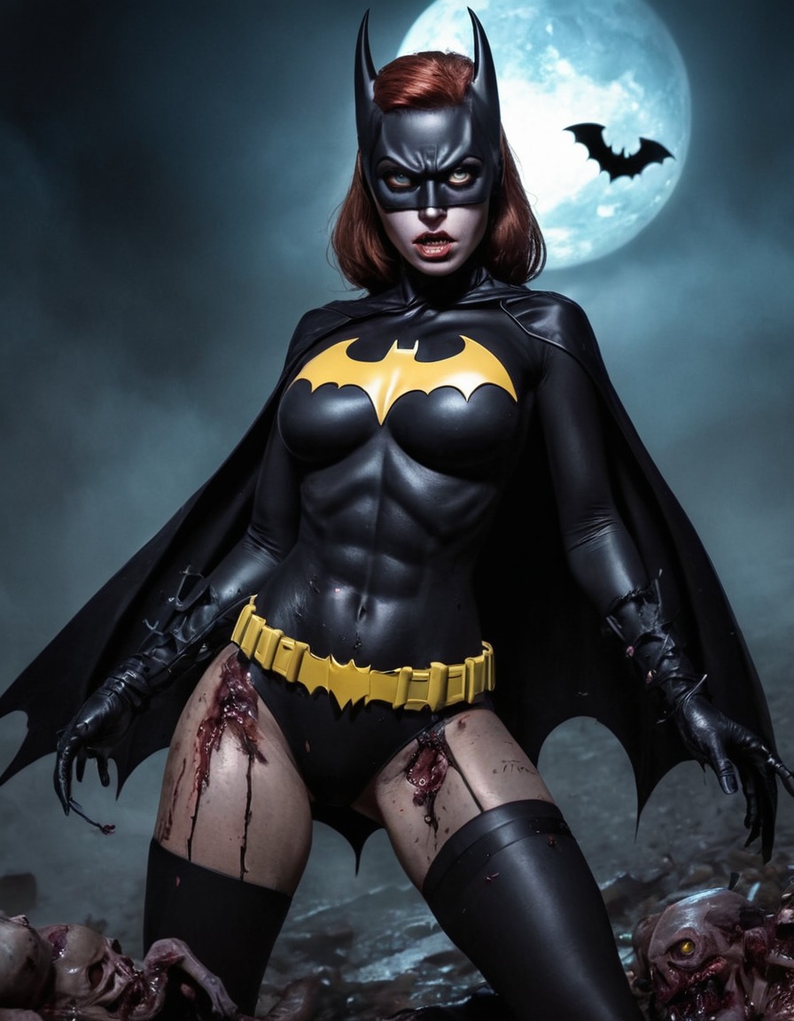 zombie, batgirl (dc comics), barbara gordon, gotham city, undead, horror