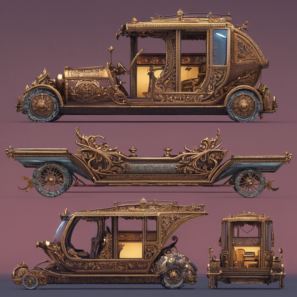 digitalart, characterdesign, scifi, steampunk, vehicle, gamedev, dreamup, ai_art