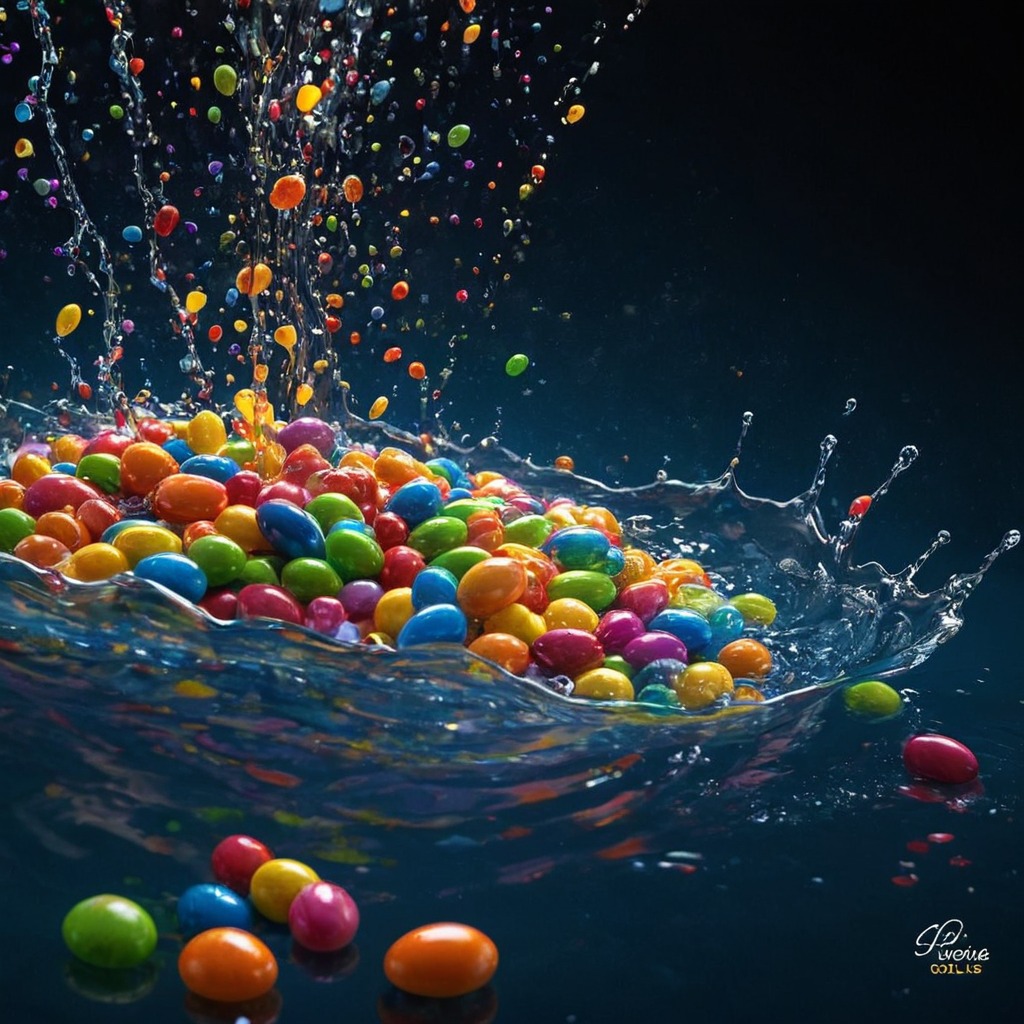 digitalart, render, photography, wallpaper, rainbow, candy, jellybeans, dailychallenge