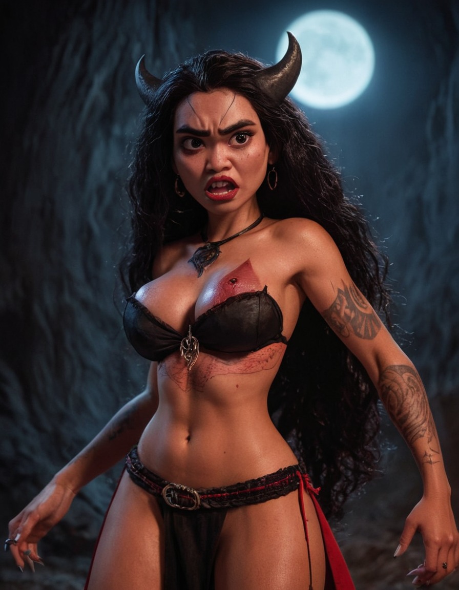 vampire, moana, dark fantasy, fantasy, halloween, disney, supernatural