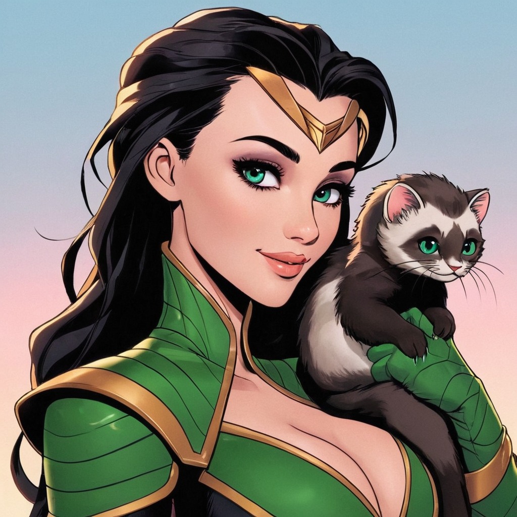 fanart, ferret, ladyloki, bingimagecreator