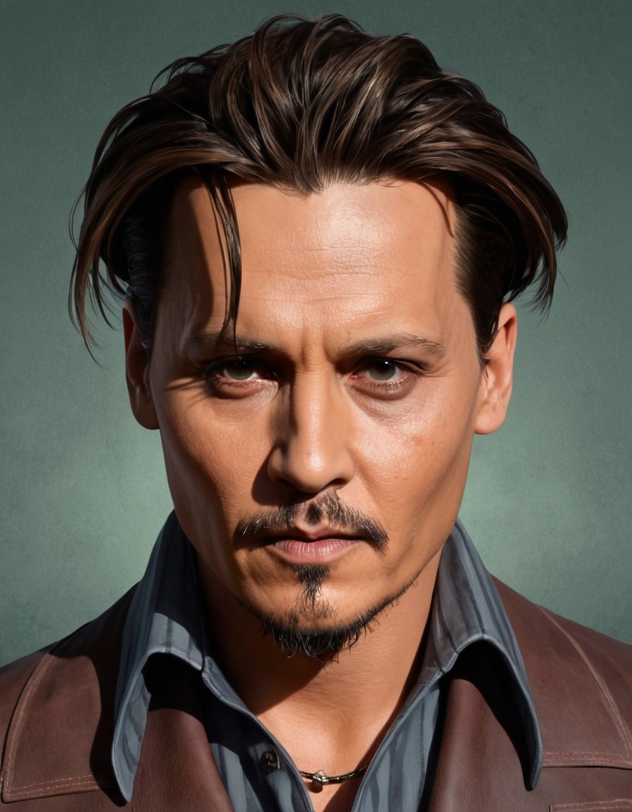 johnny depp, portrait, art, actor, celebrity