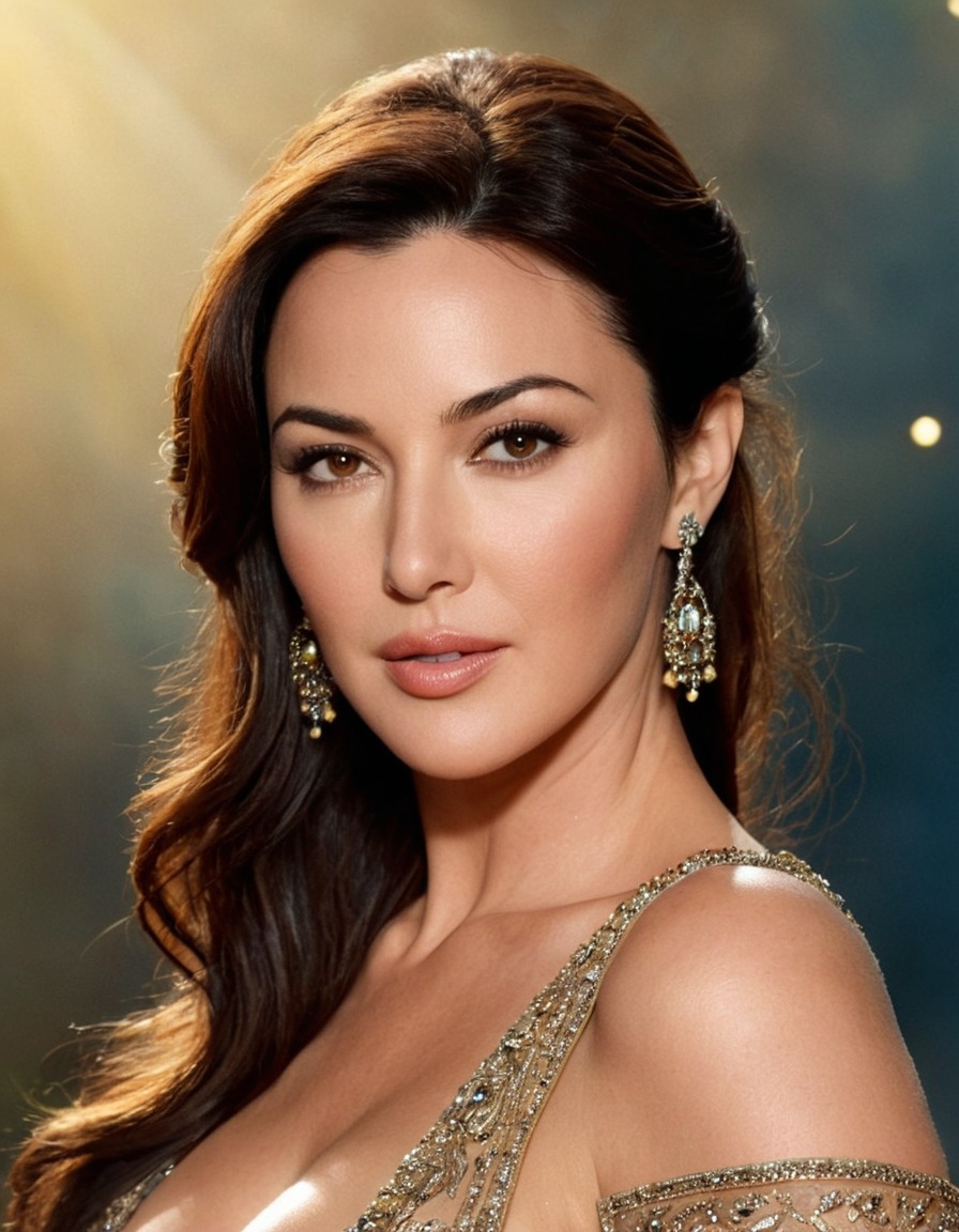 monica bellucci, actress, beauty, portrait, award-winning, italian, mesmerizing