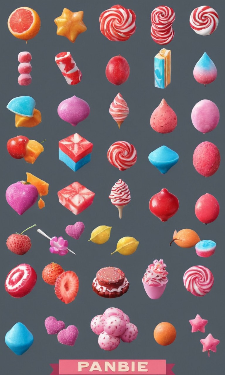 candy, pixelated, sweets, wallpaper