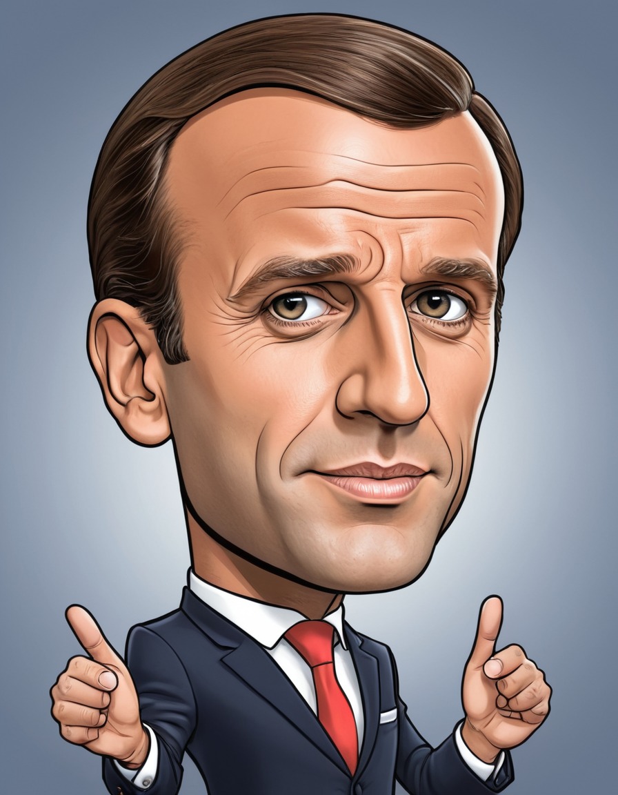 emmanuel macron, satire, political cartoon, historical figure, politics