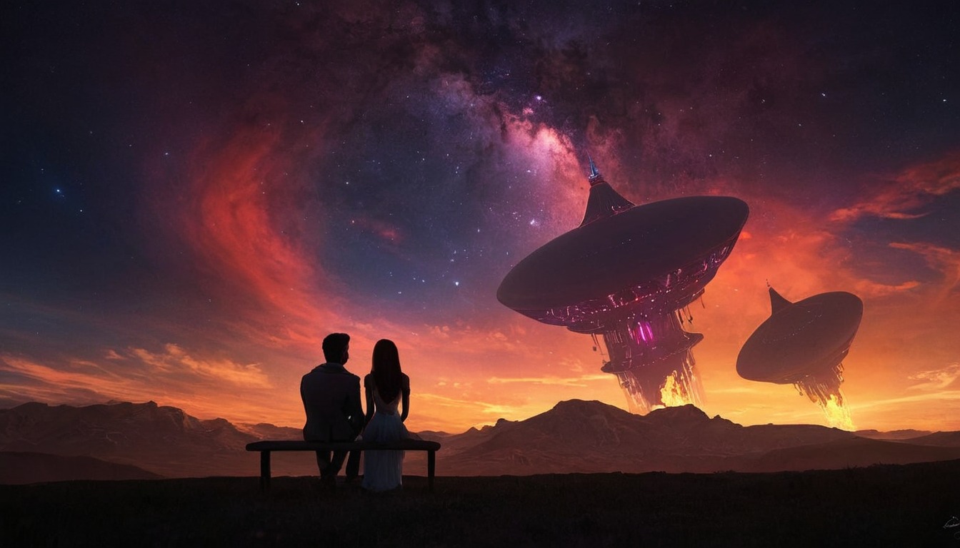 adobe, connection, couple, creative, digital, edit, landscape, romantic, signal, sky, sunset, view, wallpaper, art, digitalart, digitalartwork, digitalpainting, mattepainting, painting, photomanipulation, photoshop, photoshoppainting, 2560x1440