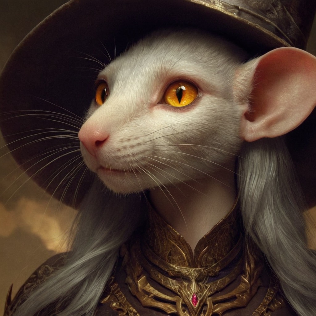 mouse, magic, portrait, fantasyart, originalcharacter, originalconcept, rat, witch, bingai, anthrocommunity