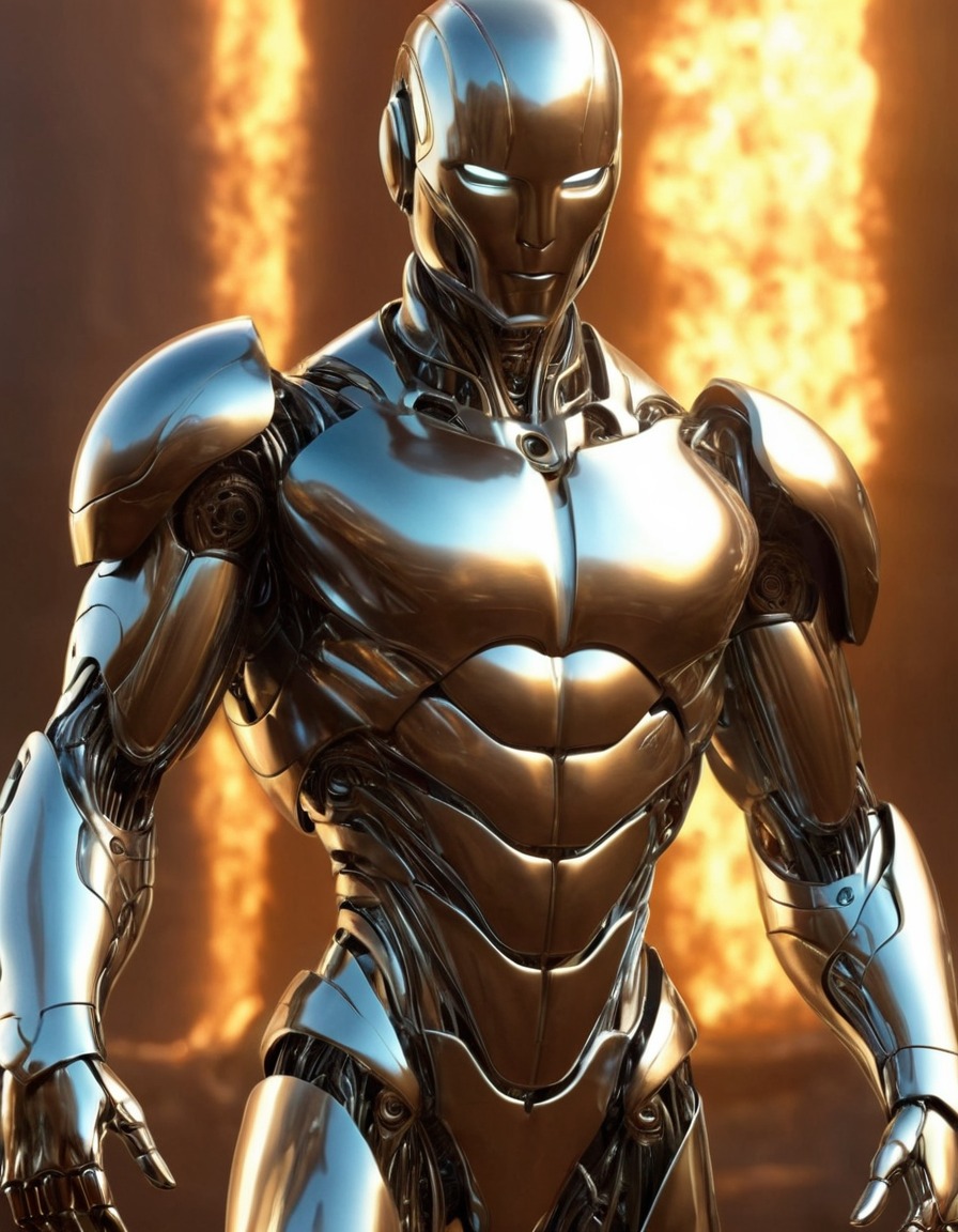 futuristic, metallic, humanoid, shape-shifting, liquid metal, robots, games, movies