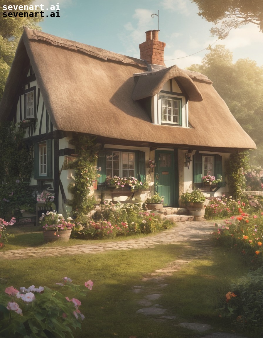 cottage, countryside, vintage, cozy, charming, house, home