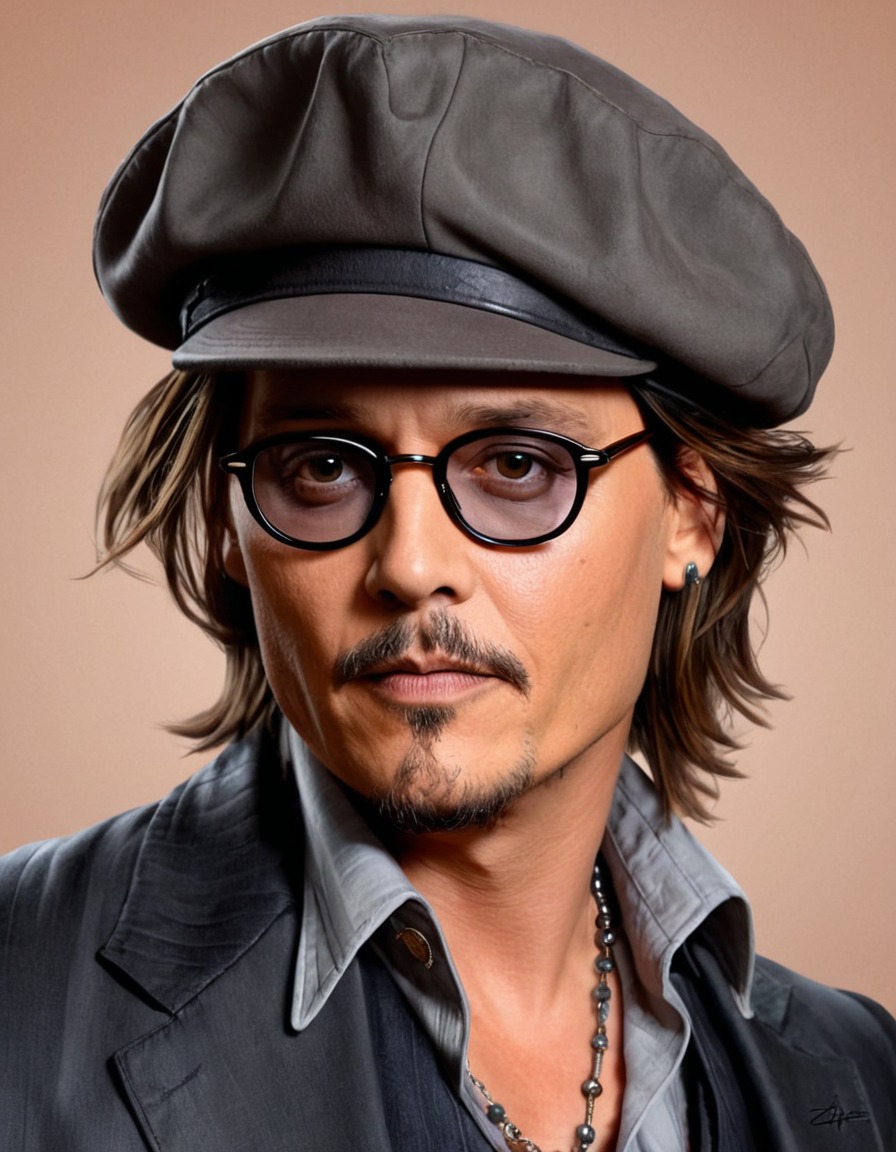 johnny depp, painting, funny, hollywood actor, celebrity, humor