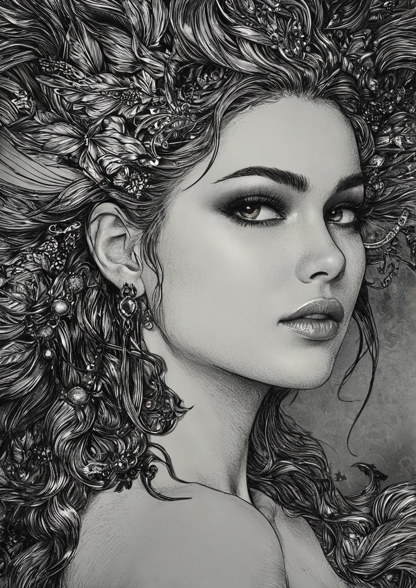 digitalart, portraitgirl, portrait, artwork, dessin, deviation, deviationoftheday, digital, digitaldrawing, digitalillustration, drawing, expression, eyes, face, girl, hair, illustration, portraitbeauty, pose, woman, art