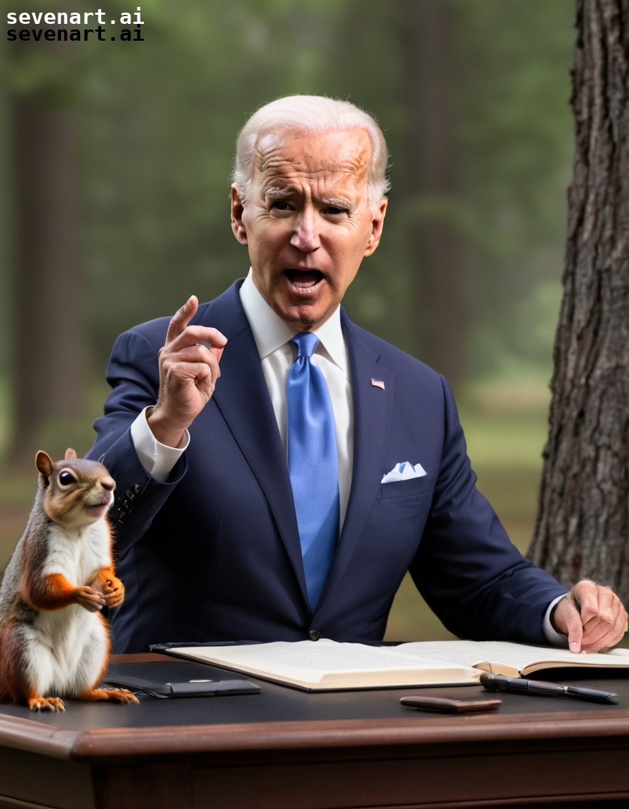 joe biden, squirrel, photobomb, speech, humor, usa