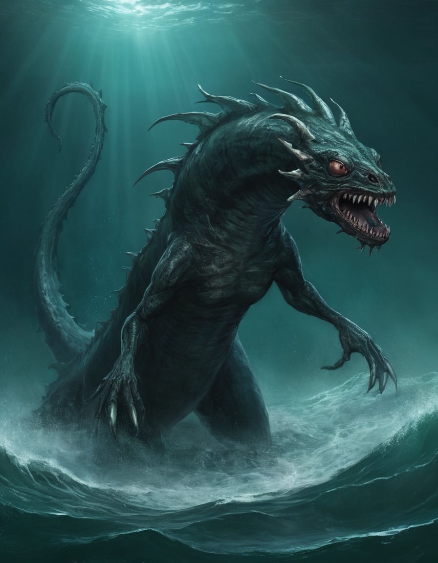 kelpie, epic, sea monster, mythical creature, scottish folklore, water spirit, celtic mythology