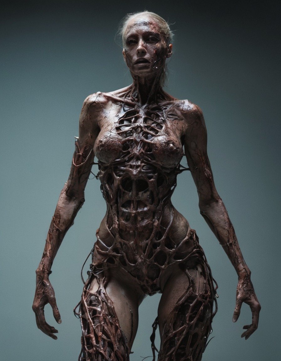 mutations, woman, female, exoskeleton, cybernetic enhancement, bioengineering, science fiction