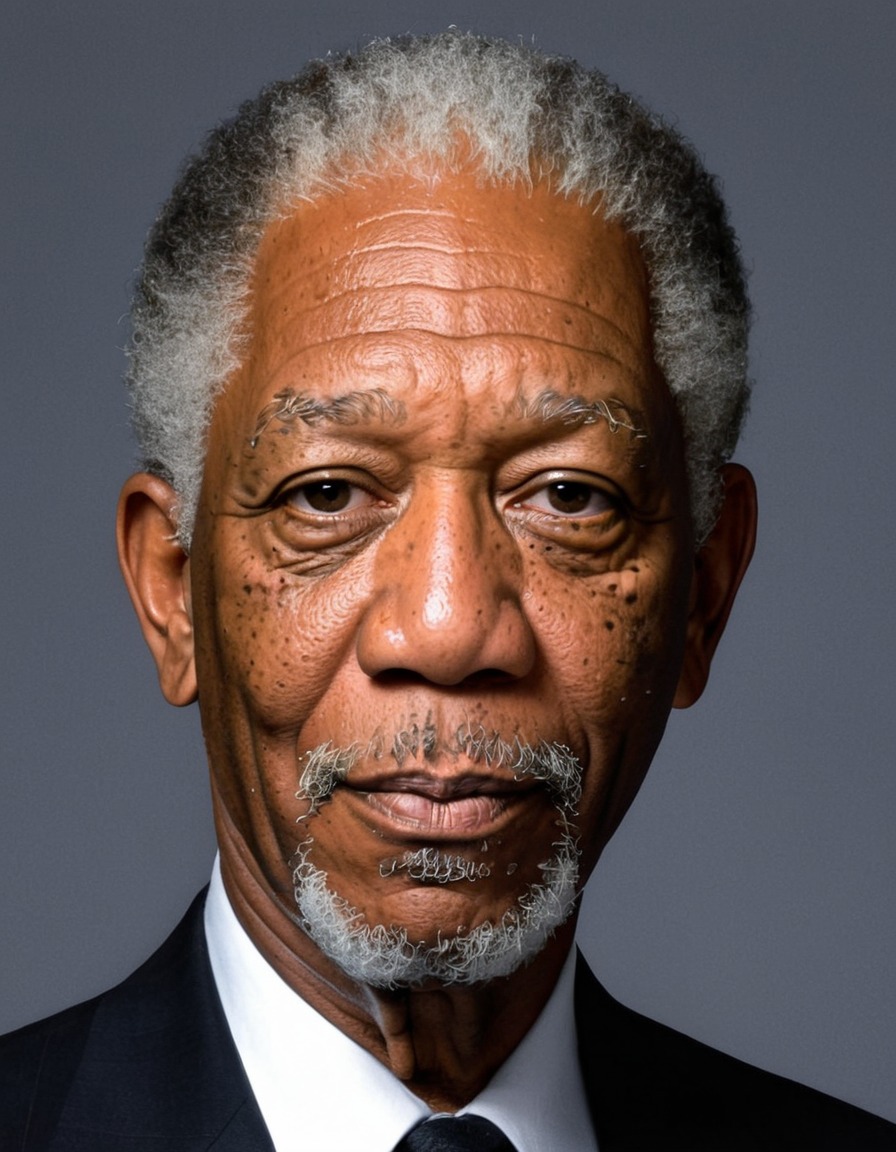 morgan freeman, actor, celebrity, funny, painting, artwork