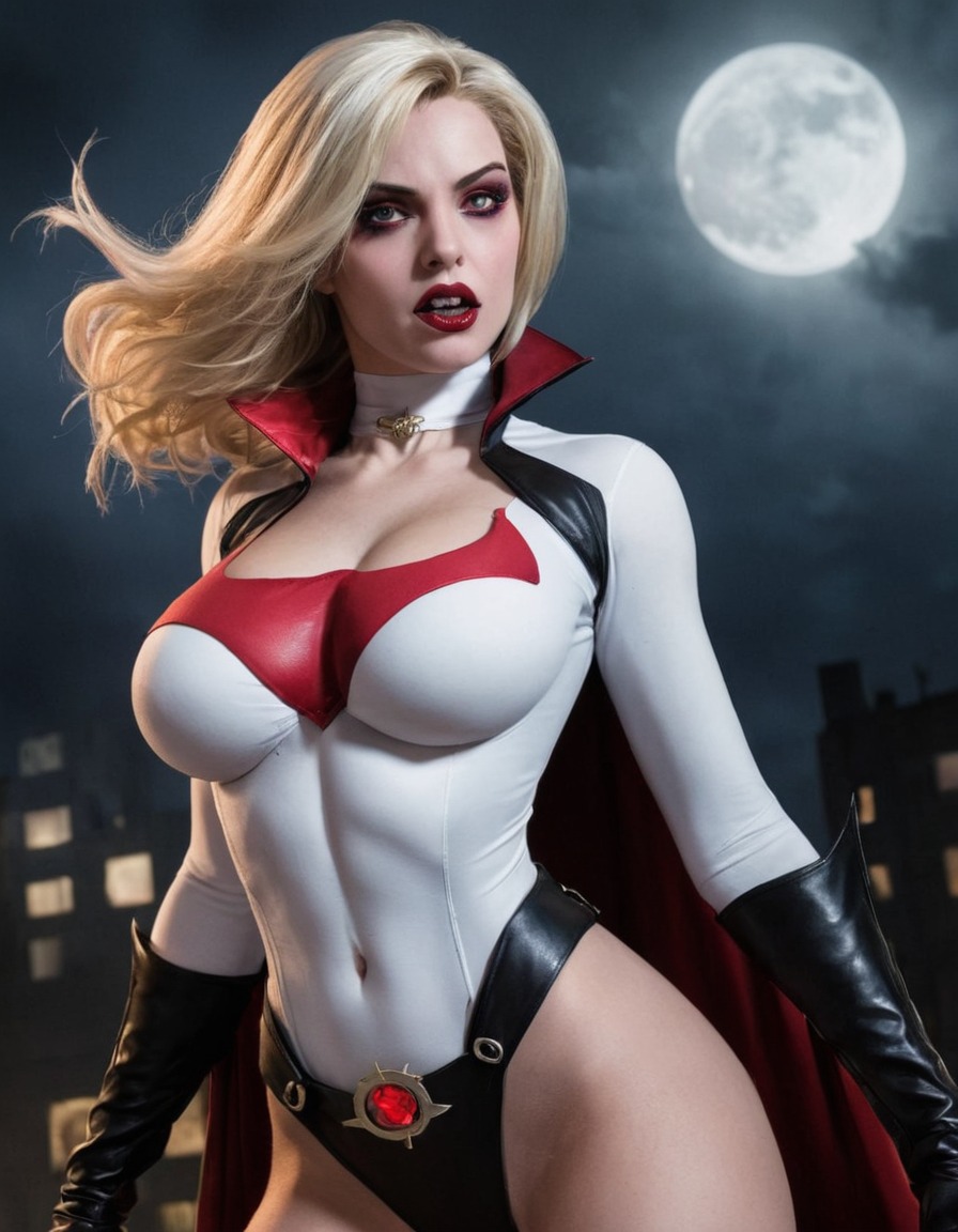 vampire, power girl (dc comics), superhero, undead, dark fantasy, comics, fictional character