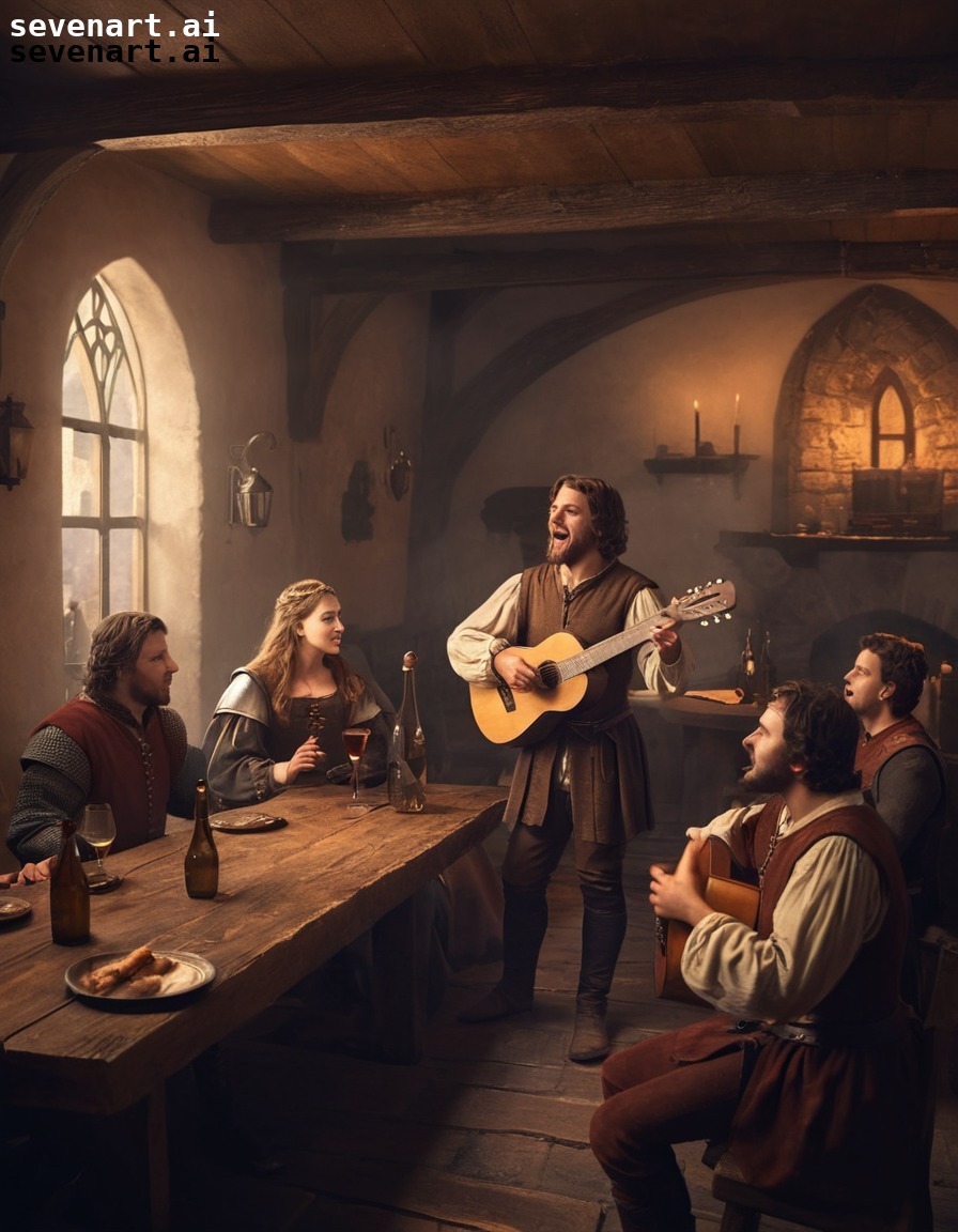 music, performance, medieval, tavern, troubadour, middle ages