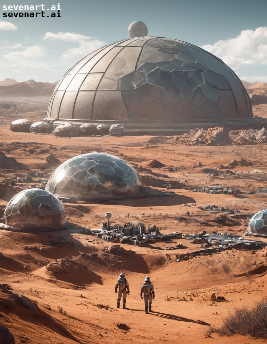 colonization, terraforming, biodomes, futuristic, space settlement, future