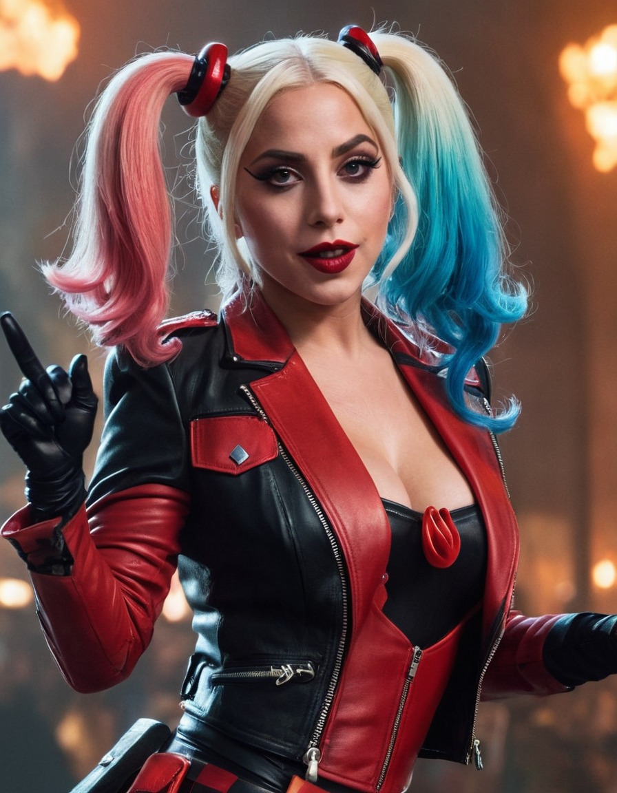 lady gaga, harley quinn, singer, actress, fashion icon, dc comics, character portrayal