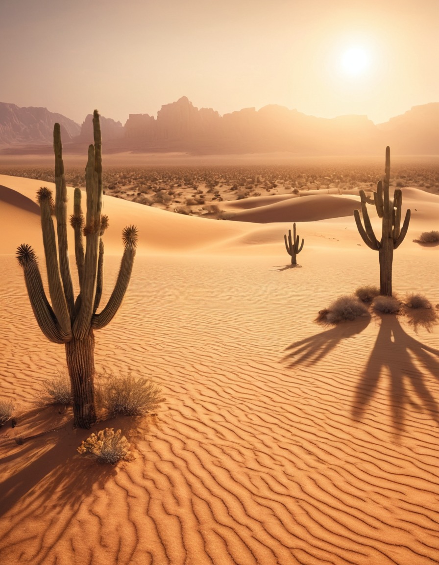 nature, desert, beautiful, landscape, sand dunes, arid climate, serene