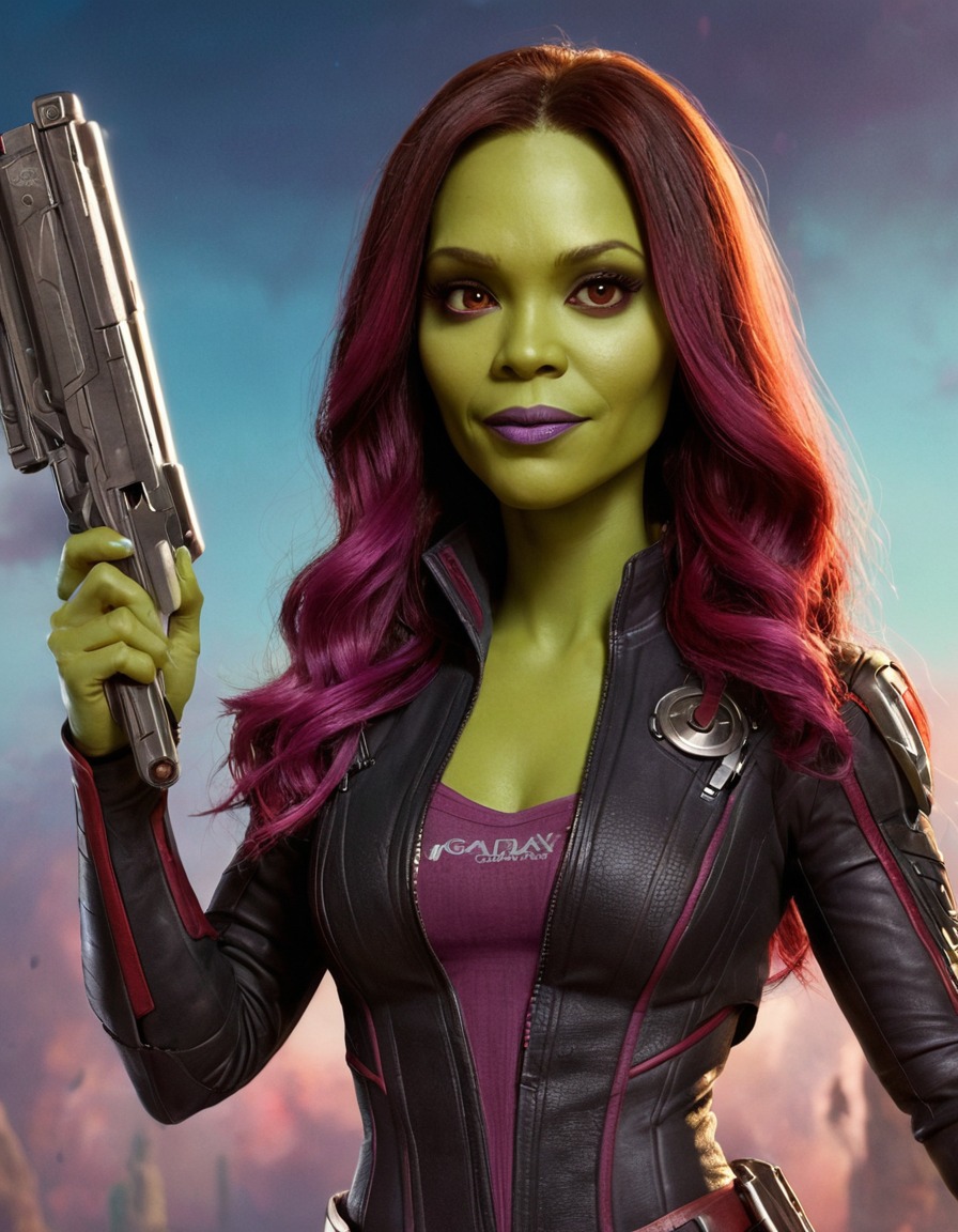 gamora, guardians of the galaxy, funny, caricature